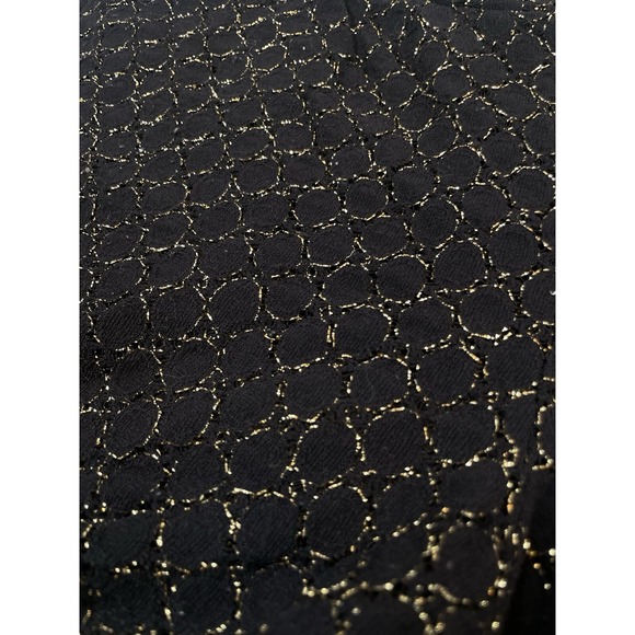 BEBOP Y2K Black Gold Woven Spandex Hot Shorts Woman's Size L Elastic Waist - Picture 4 of 13